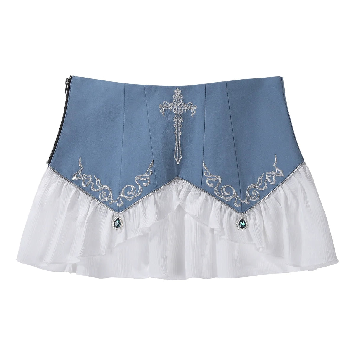 Your Princess - Lunar Paladin - Ouji Lolita tailcoat set with sword embroidery and pointed hem