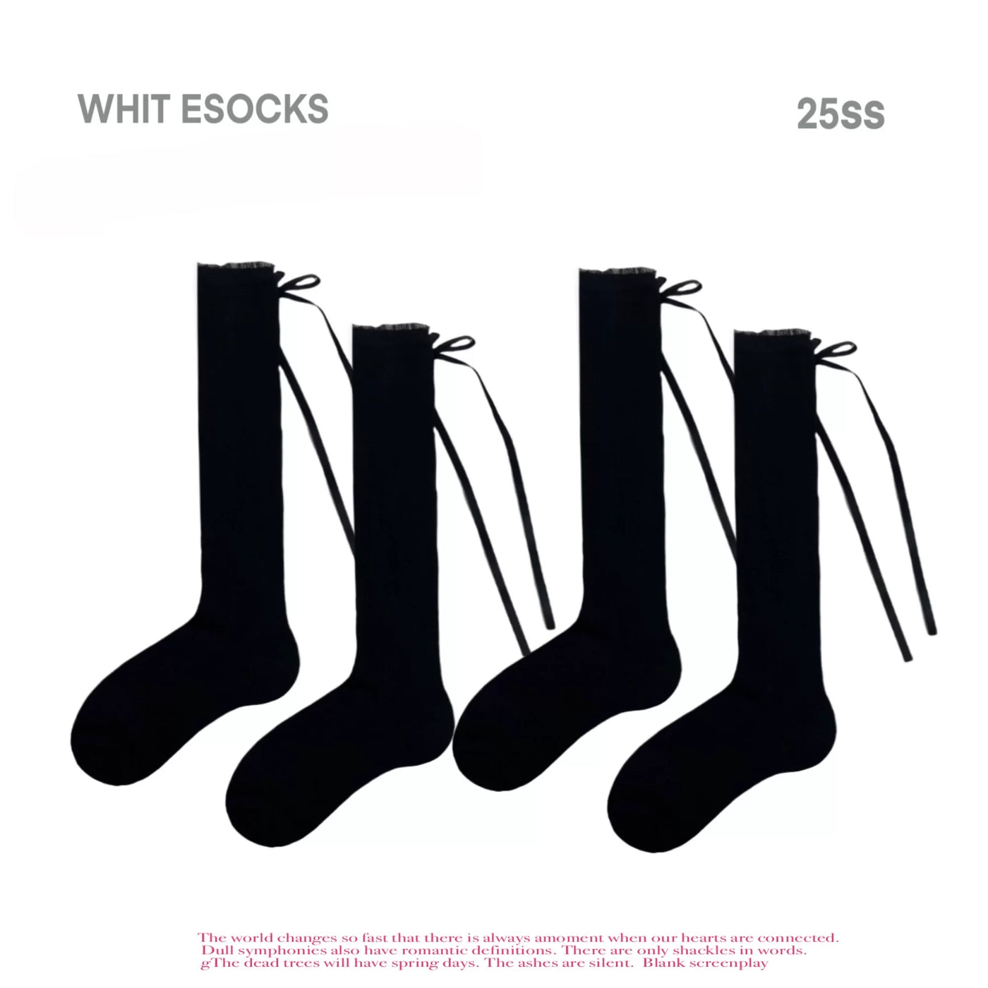 White Socks - Ballet Openwork - Patterned Openwork Mid-Calf Socks