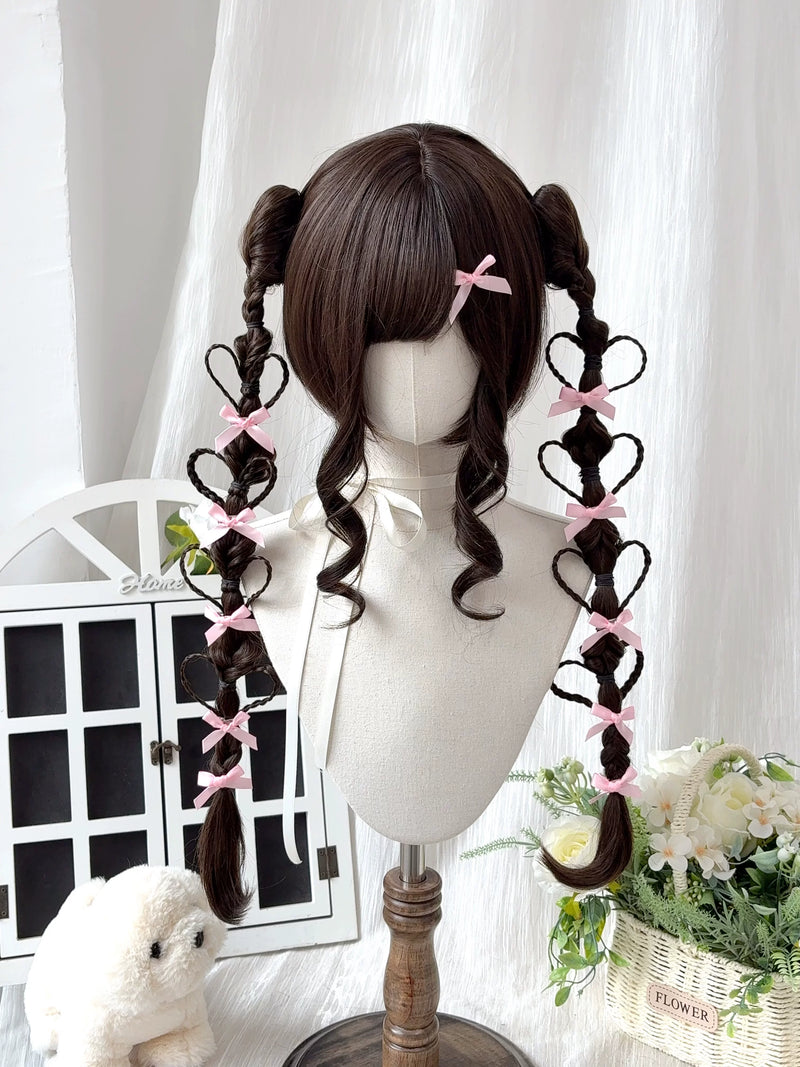 Kunkun Fish heart-braid twin-tail full wig - view 3