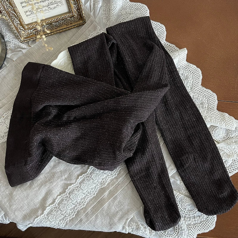 Sock Noble - Subculture Cross Charm - Legwear with Cross-and-Chain Details