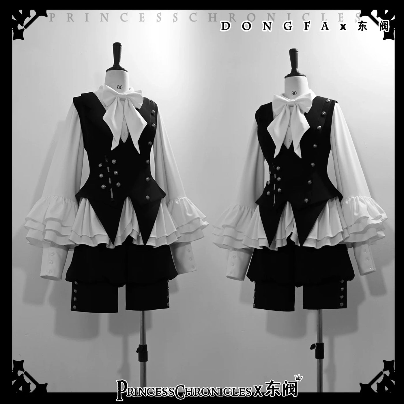 Princess Chronicles - Ashes - Vintage Ouji Lolita Blouse and Shorts Set