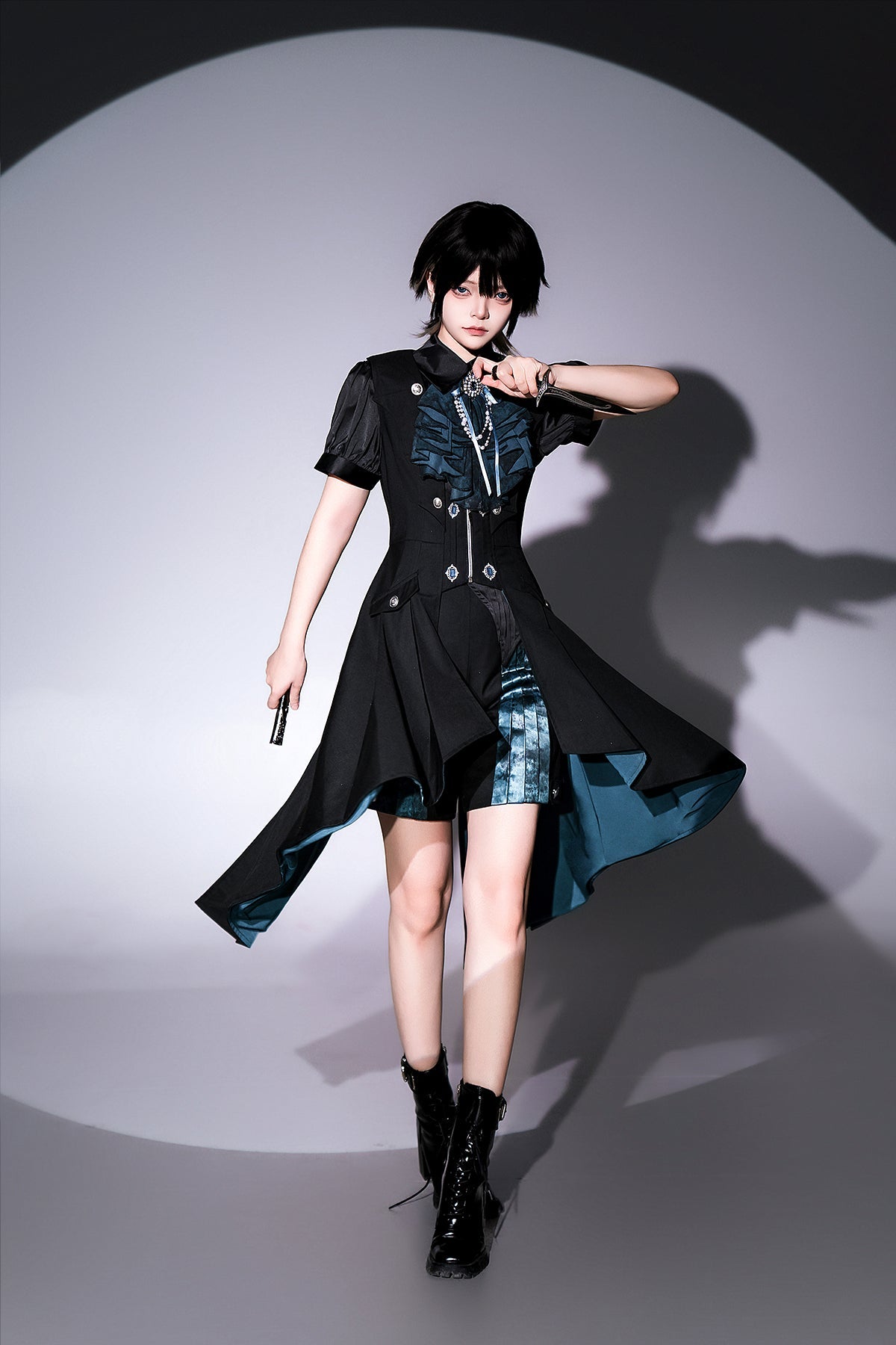 Designer's Gift - Mystique Melody - Ouji Lolita Irregular Shirt and Long Vest Set