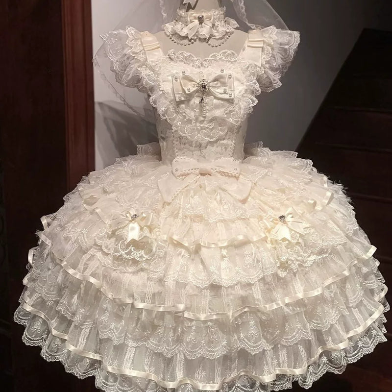 Hanguliang Feather Ballad Bridal Sweet JSK