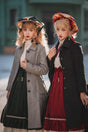 XS / black coat + cape