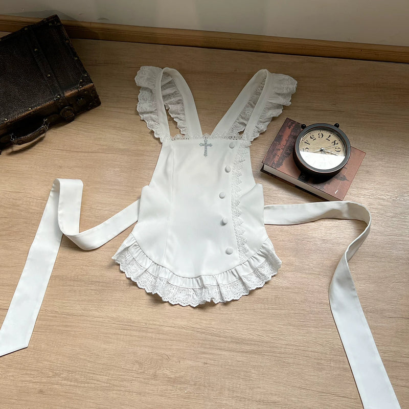 With PUJI - Tsukino Apron - Lolita Apron detail view 8