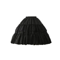 Magic Tower Realm - 55cm Multiple Volume Options Adjustable Hoop Petticoat - Black / One Size