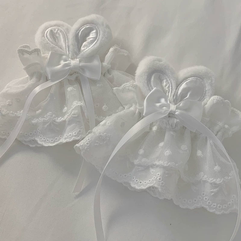 Lolita - Bunny Ear Lace Arm Cuffs - Individually Selectable Lolita