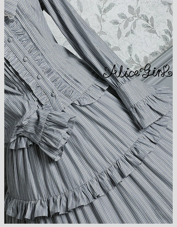 Alice Girl - Duke of Victoria - Classic Lolita Striped Blouse