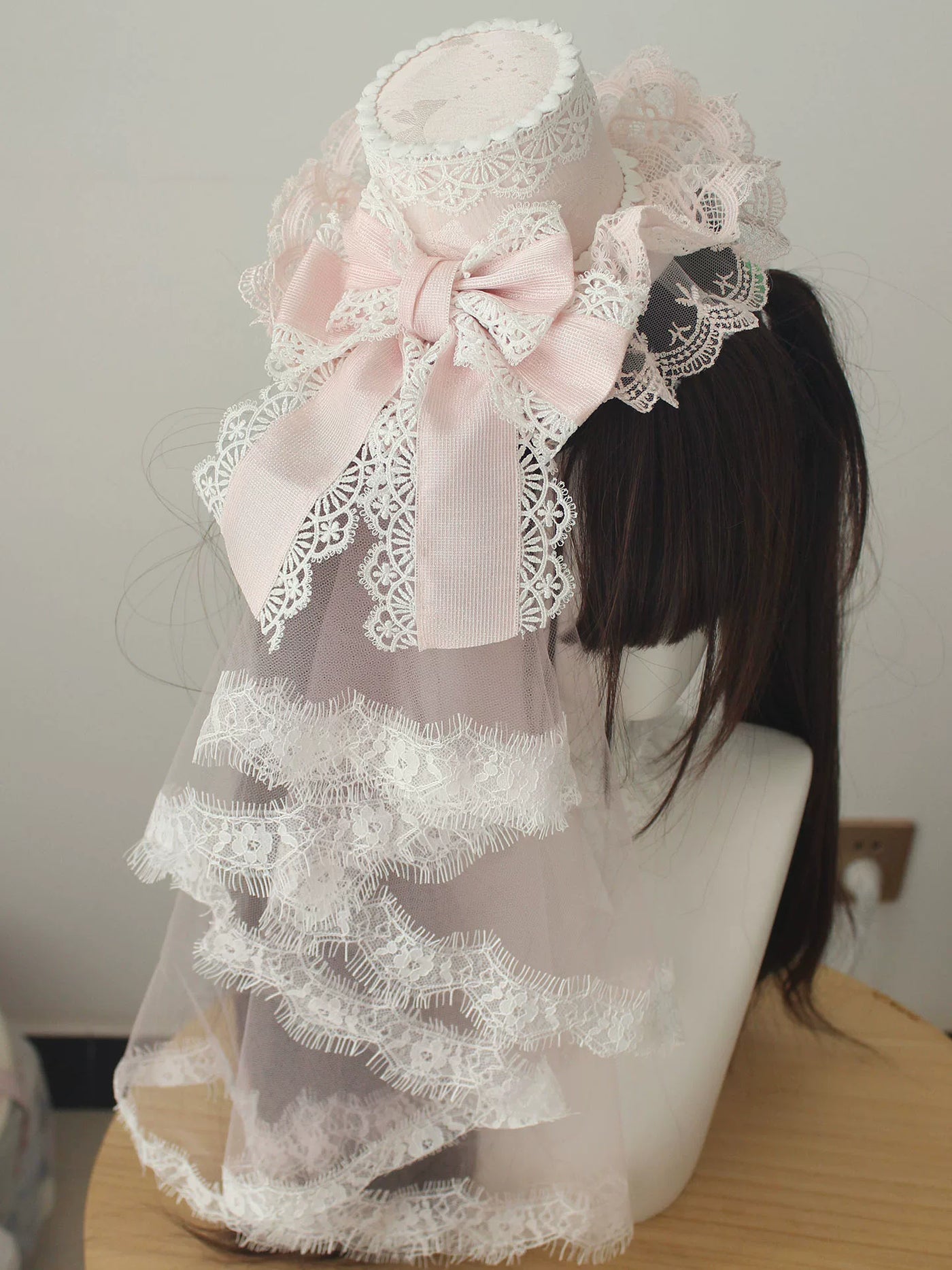 Deer Girl Handmade - Lace Veil Collection - Top Hats, KC, Arm Sleeves, Hanamaru, Headbands and Bonnets with Tulle