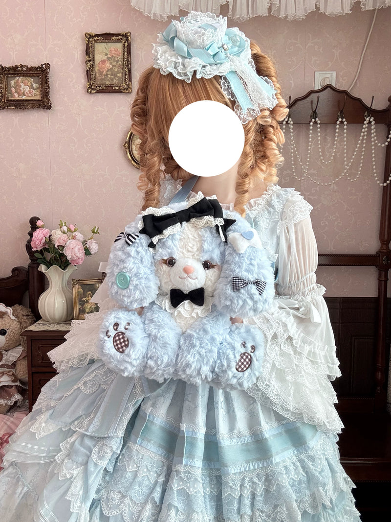 Mango Maruko - Plush Puppy Face Backpack - Plush Lolita backpack