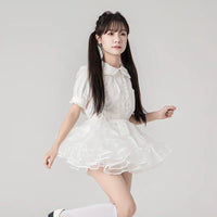 Yilan Rain - Multiple Volume Options Short Flared Style Soft Tulle Petticoat | Style 06 - 30cm / 6m Hem Daily / White