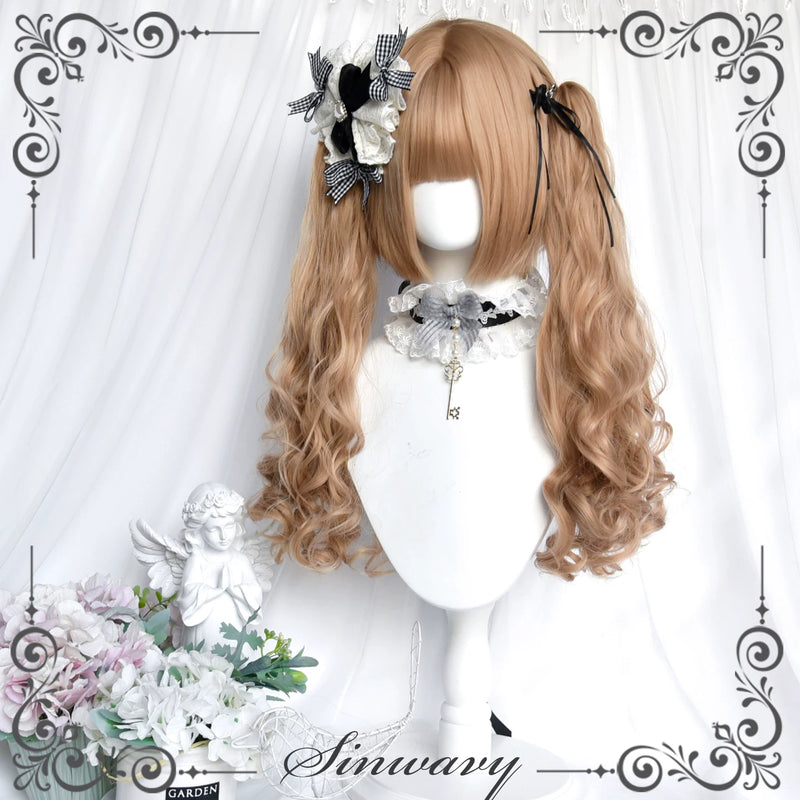 Sinwavy flaxen blonde 50 cm twin-tail wig - view 3