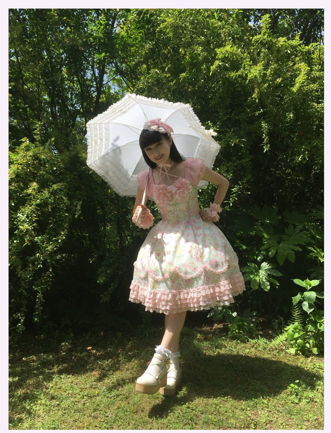 Tata Long Ear - Spring 2025 Floral Wall - JSK and OP Dresses with Tiered Lace Hems