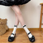 Combed cotton milk-white short socks, approx. 15 cm / One Size