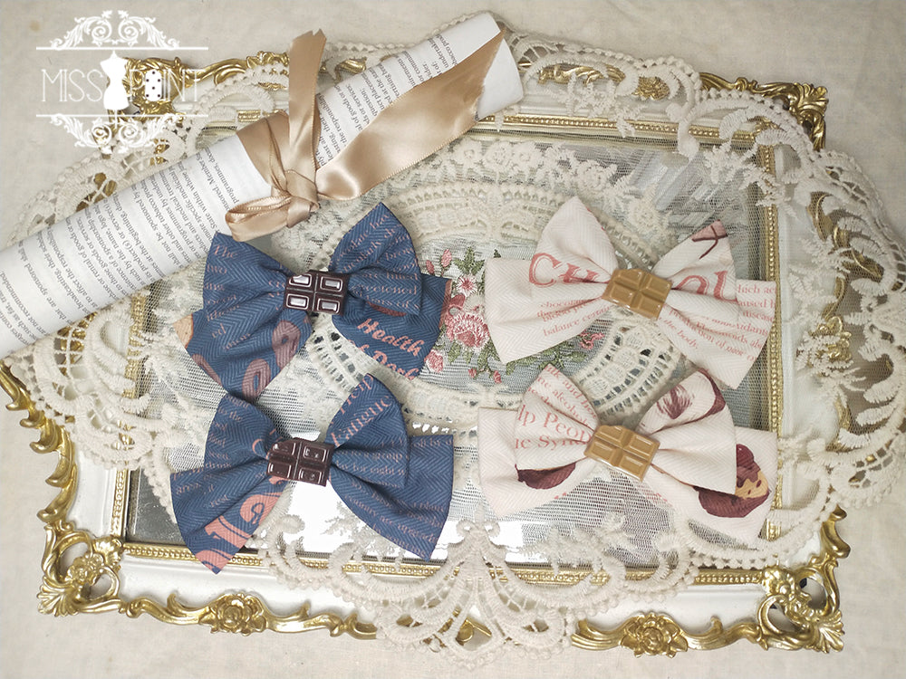 Miss Point - Chocolate Daily Lolita Bow KC Brooch - Brooch