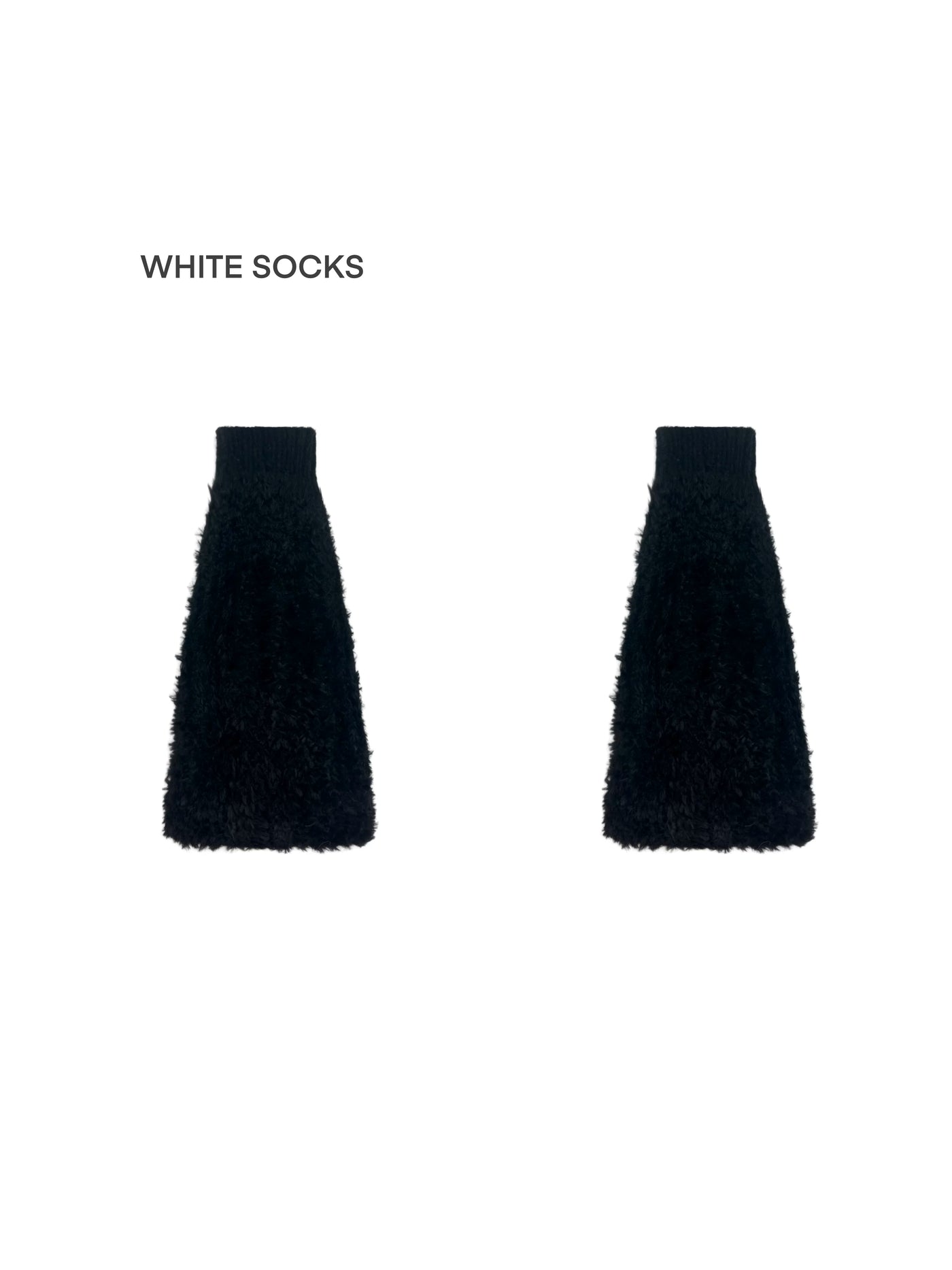 White Socks - Plush Knit - Plush knit sock covers with flared cuffs