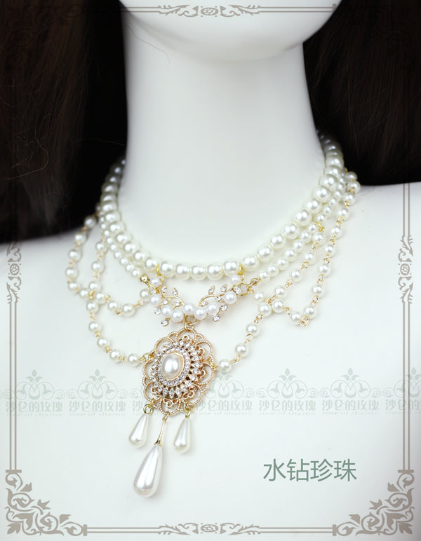 Rose of Sharon - Theresa - Vintage Wedding Lolita Necklace