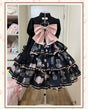 Black full set (JSK + short jacket) / S