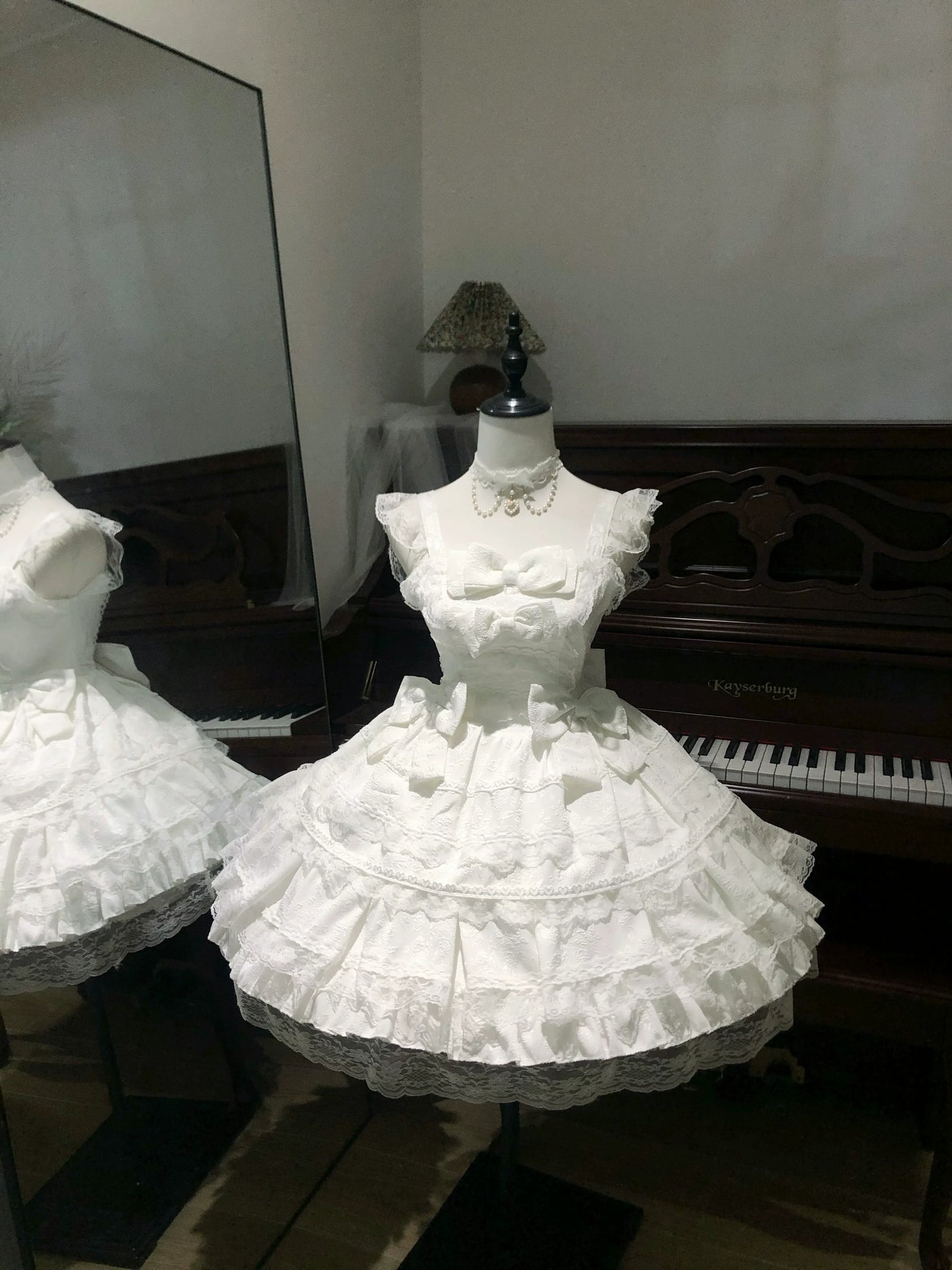 YoYo - White Angel Wings - White Sweet Lolita jumper skirt
