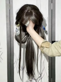 Kunkun Fish - Life Like a Dream - black tea straight wig - Black Tea + wig net