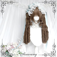 Sinwavy - Fairytale Town - flax-brown elegant Roman curl twin ponytail wig - Flax brown — full set