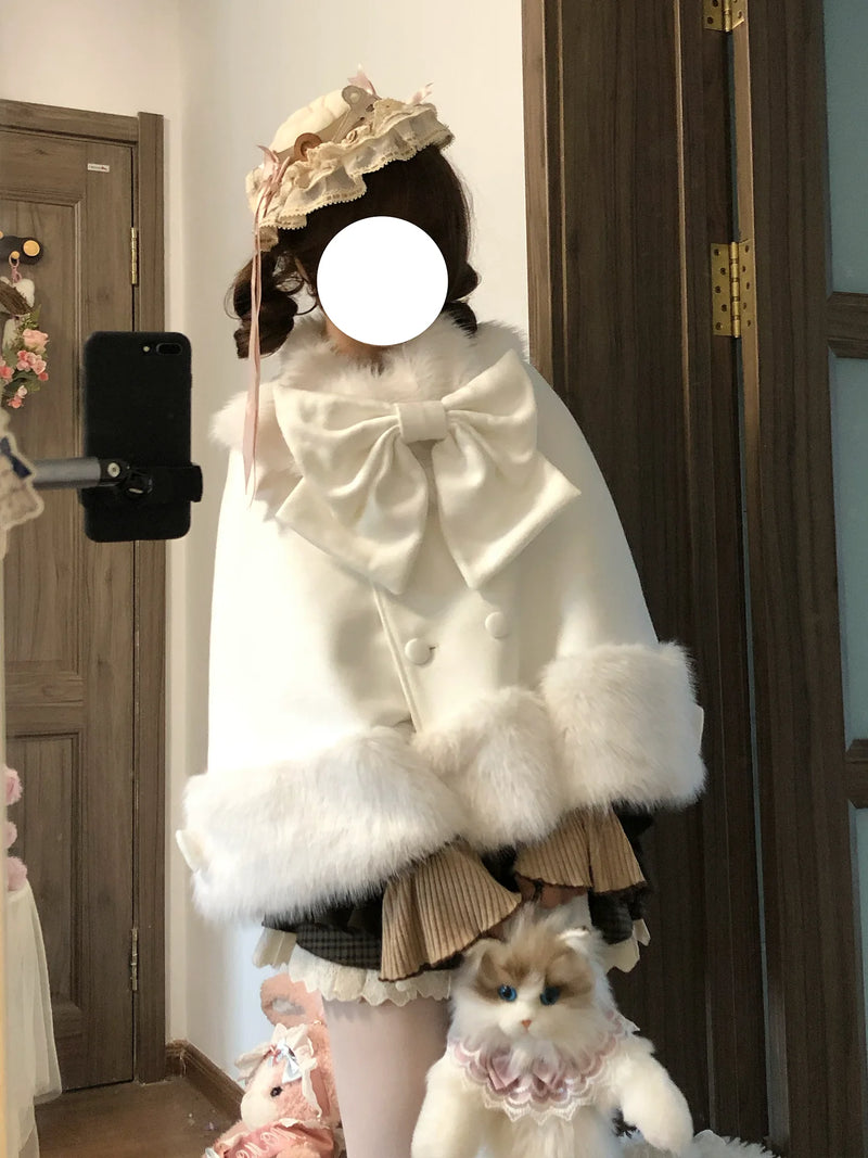 Sweet Dream Oversized-Bow Lolita Cape — Oversized-Bow Cape - Full-Payment Preorder