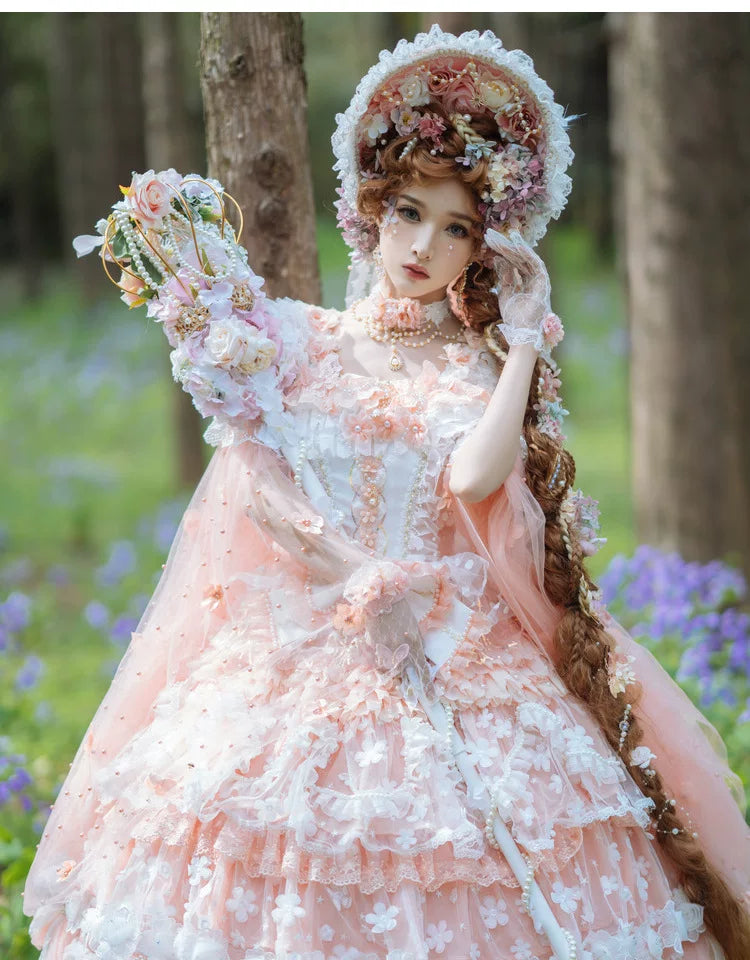 Handmade - Floral Bonnet Headwear - Sweet lolita bonnet headwear
