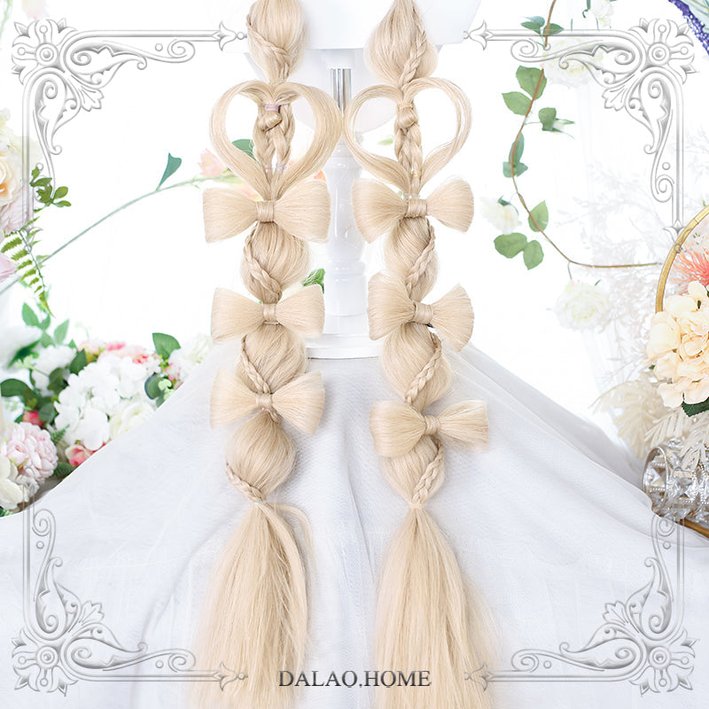 Dalao Home - Long Sweet Lolita Wig With Ponytails - Wig