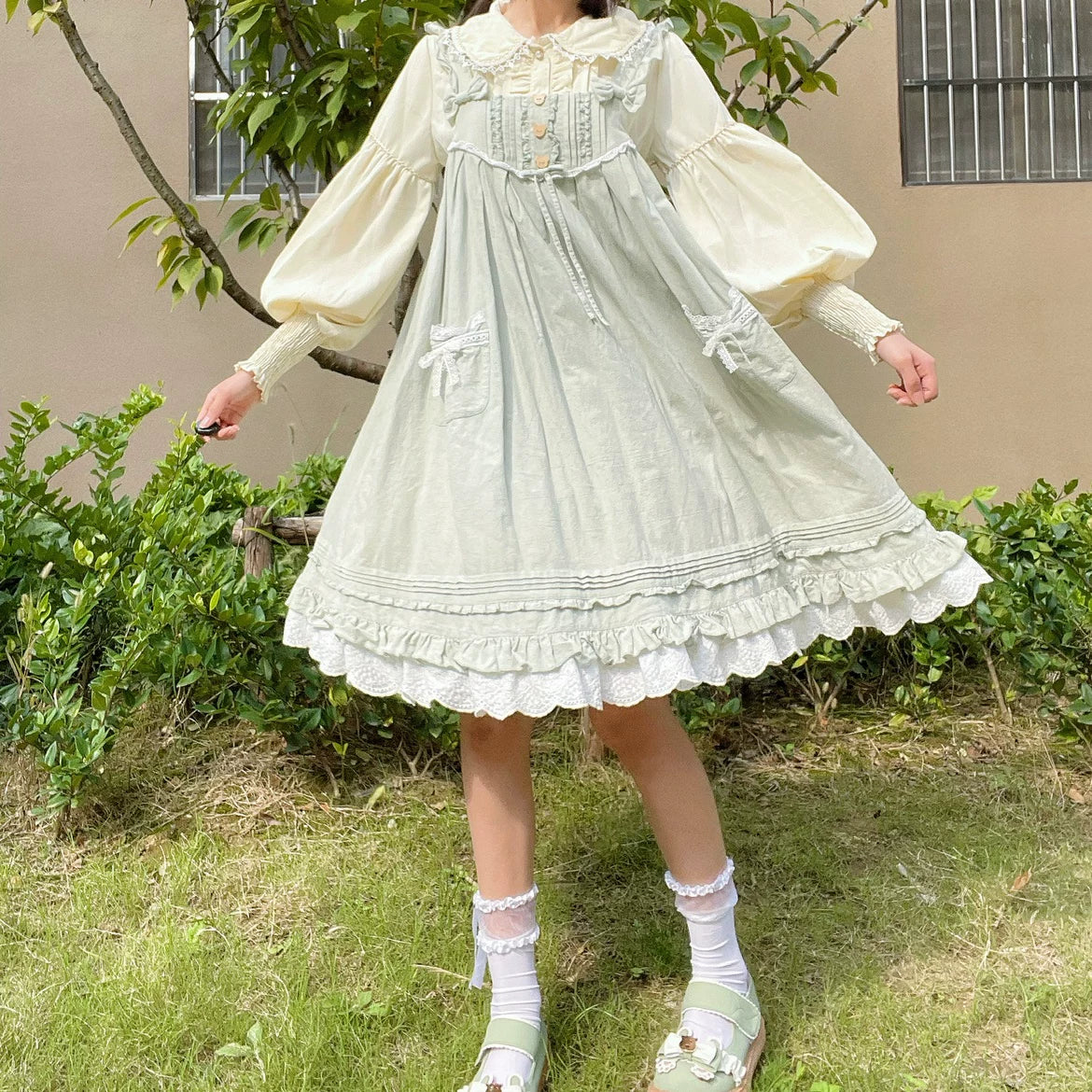 Dimeng Fenshi doll-collar leg-of-mutton sleeve Lolita blouse - view 4