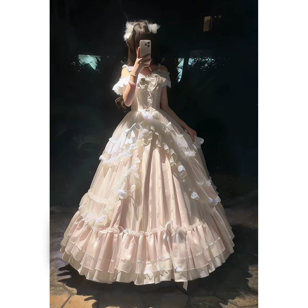 Emoji Dream - Sweet Lolita Ballgown - Pink floor-length formal Lolita