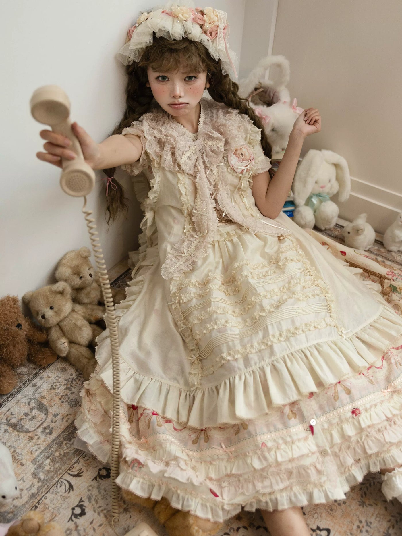 WF - Dessert Rabbit - OP/JSK with Coordinate Pieces and Embroidered Rabbit Motif
