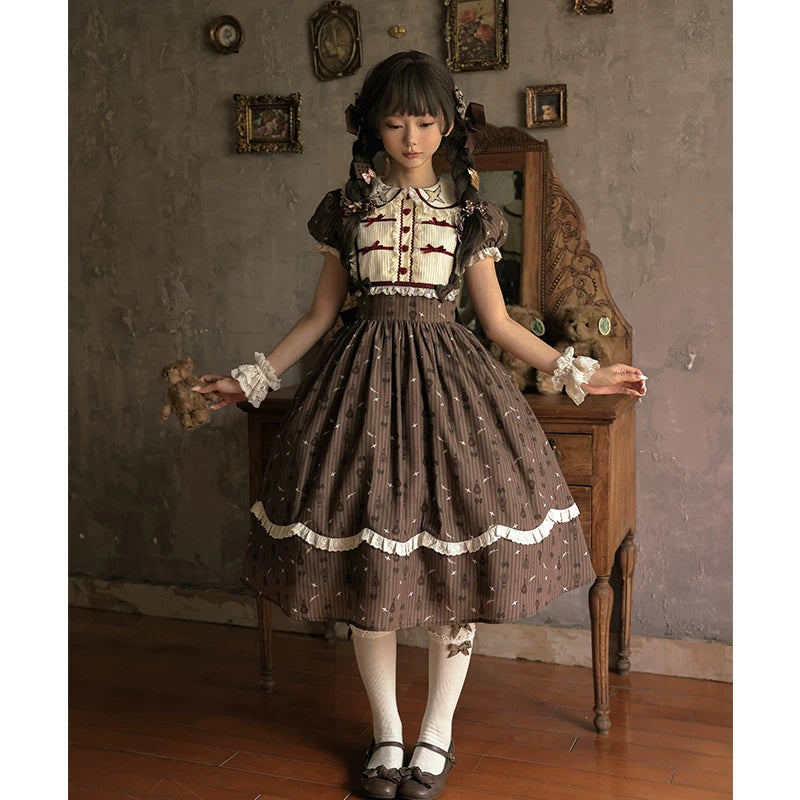 Inmorelli - Moroccan Cocoa - Hot-Air-Balloon OP Dress with Peter Pan Collar