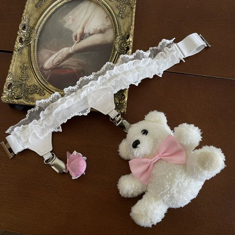 Sock Noble - Ballet Ribbon - Layered Socks and Ring Accessories with Ribbon Details
