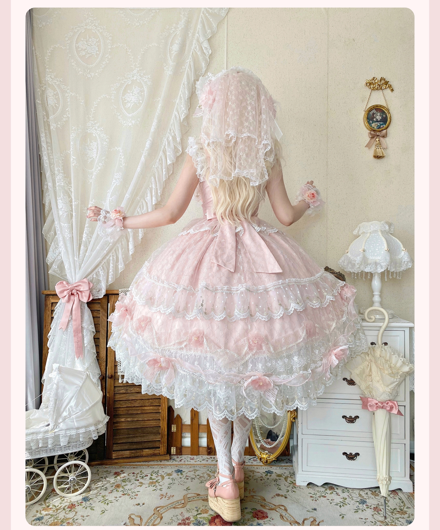 Diana's Love - Blush Gold Bridal JSK Dress Set - detail view 3