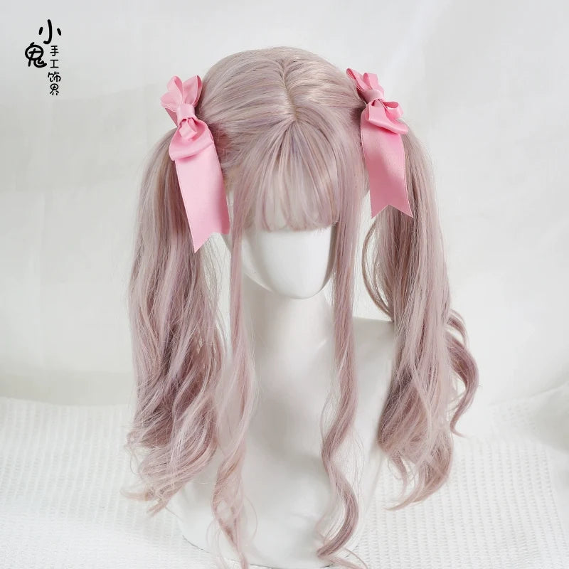 Xiaogui - Kawaii J-fashion Lolita Bow Clip rose pink- 1 pair