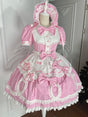 Pink OP dress (includes apron) (final payment for group order) / S