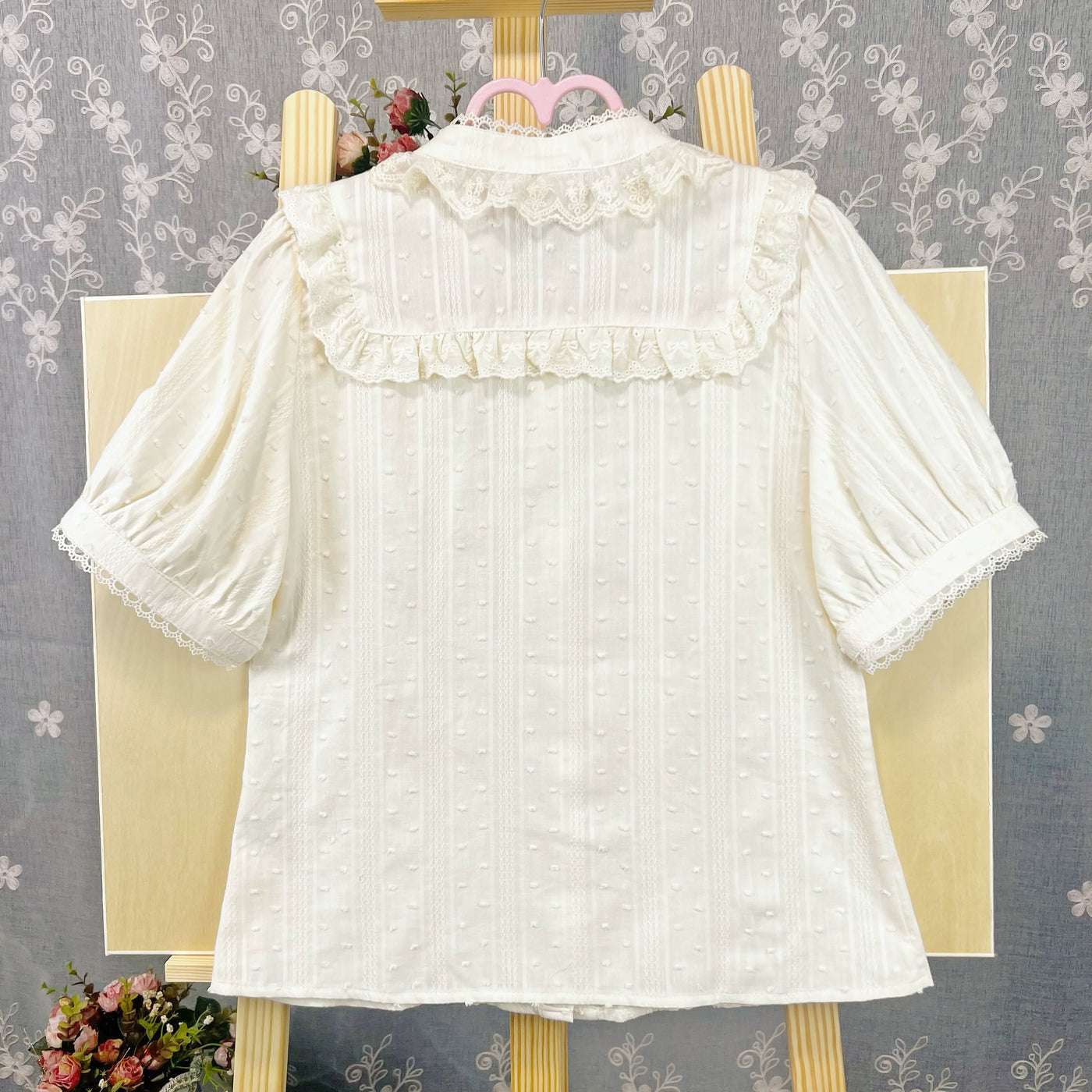 DMFS Lolita - Sweet Lolita Blouse Cotton Summer - Short Sleeve Shirt Innerwear
