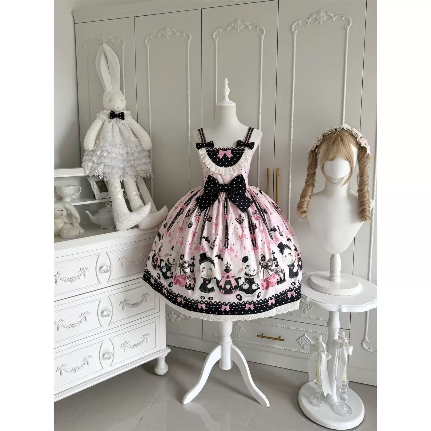 Sweetheart Dream Machine - Sweetheart Print - JSK dress with heart motifs