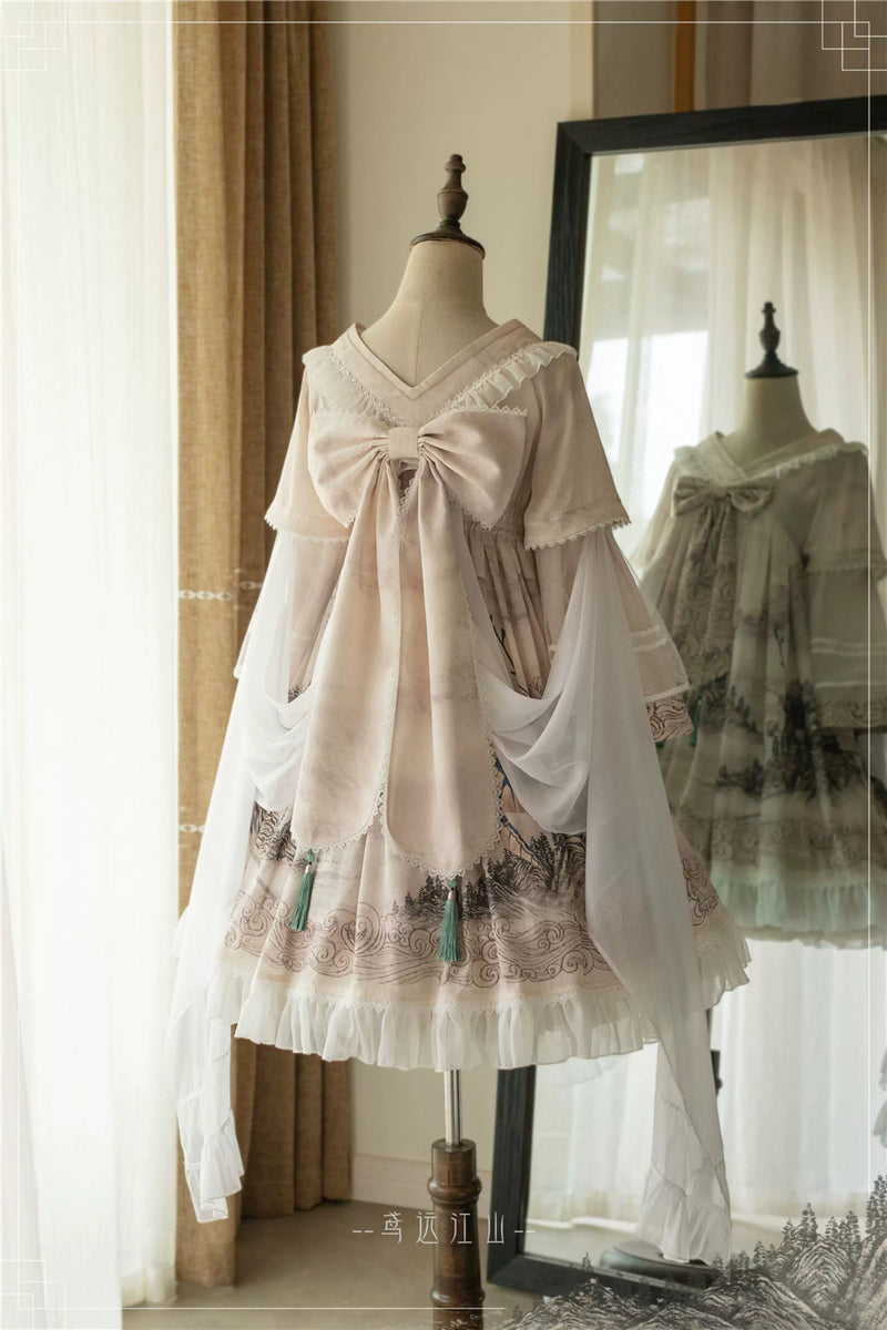 Forest Wardrobe - Kites over Distant Mountains - Type I Landscape Lolita Dress - 5