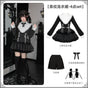 Striped Dress 4-piece set (striped dress + shorts + Nocturne brooch + oxygen ion edge clips *2) In stock / S