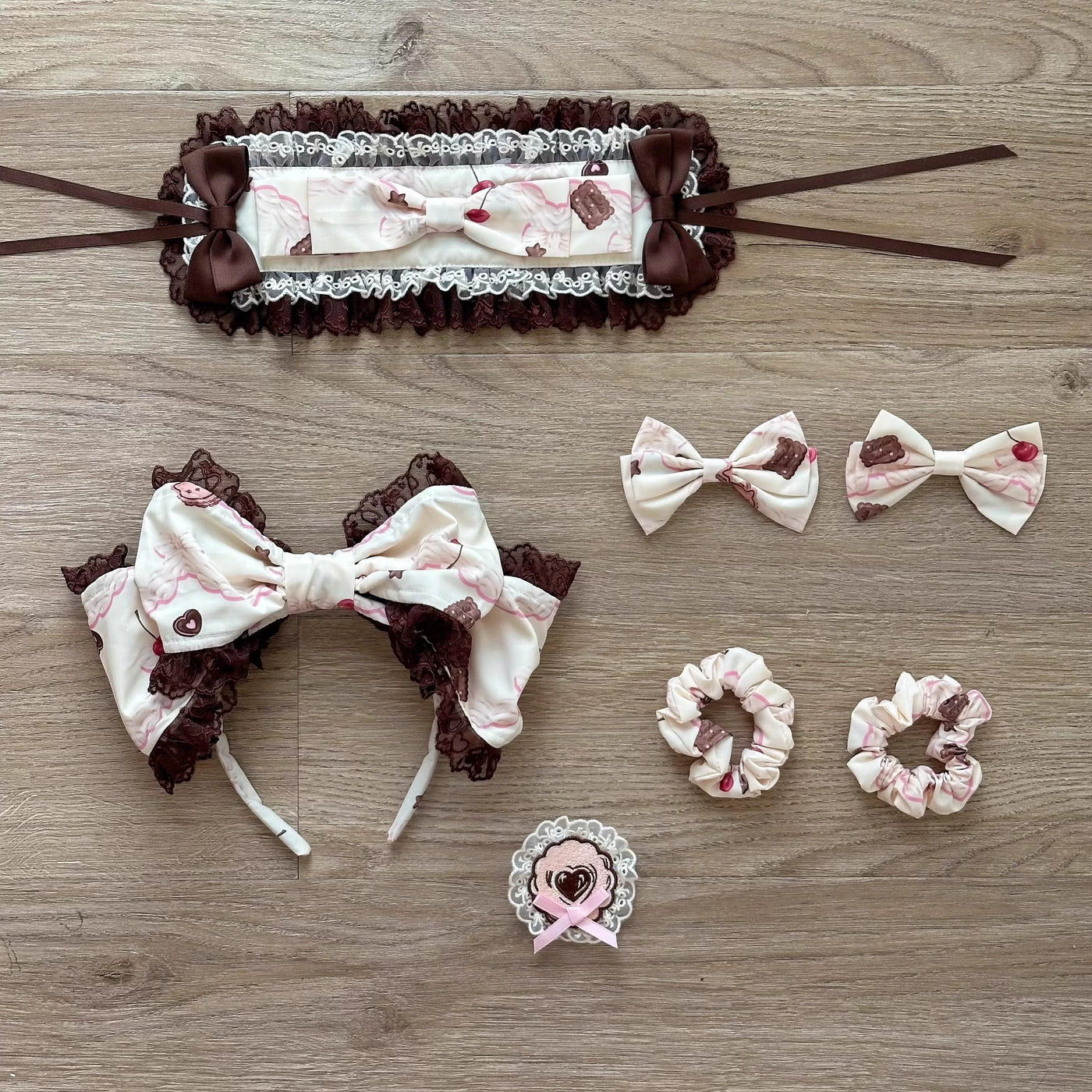 DayRabbit - Chocolate Cat - Beige JSK with Cat Print
