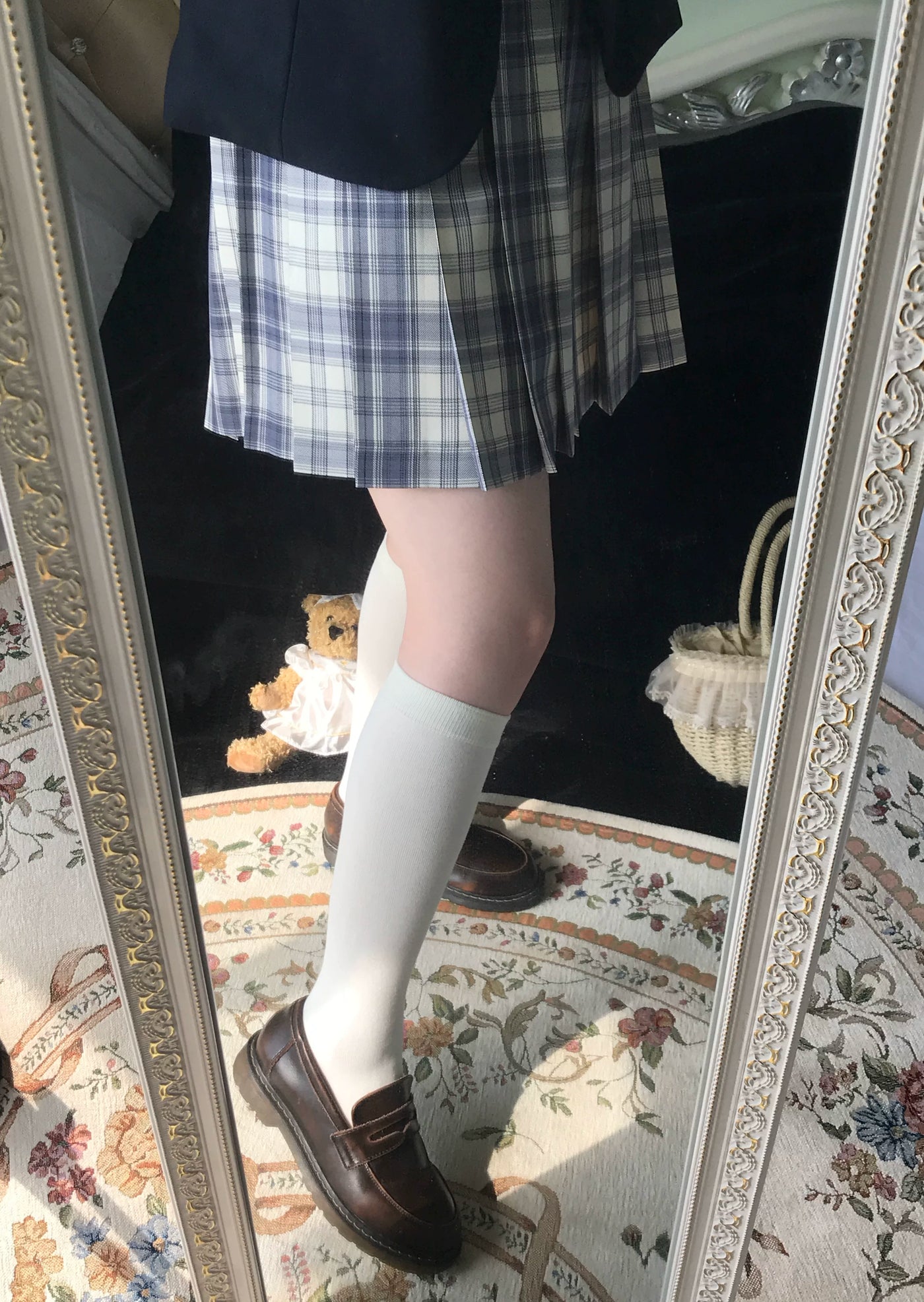 Chubby Bear Tales - Custard Bun - Two-Pair Ribbed Tube Socks in Multiple Lengths