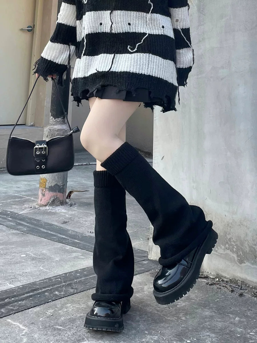 Floral Milk Cat - Y2K Subculture - Flared Leg Warmers in Knit, Lace and Sheer Styles