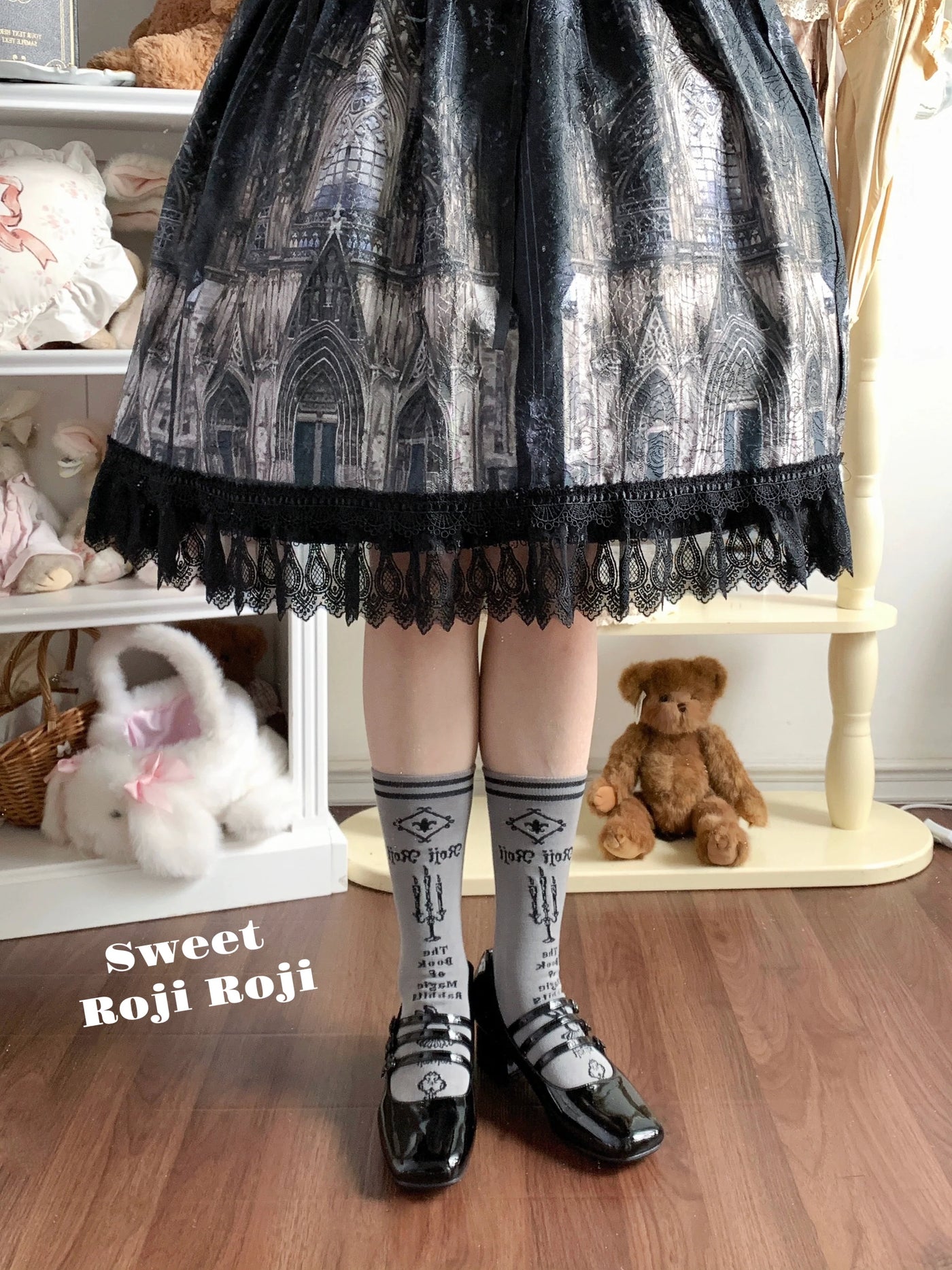 Roji Roji - Printed Cotton Sweet Lolita Calf - Socks Socks