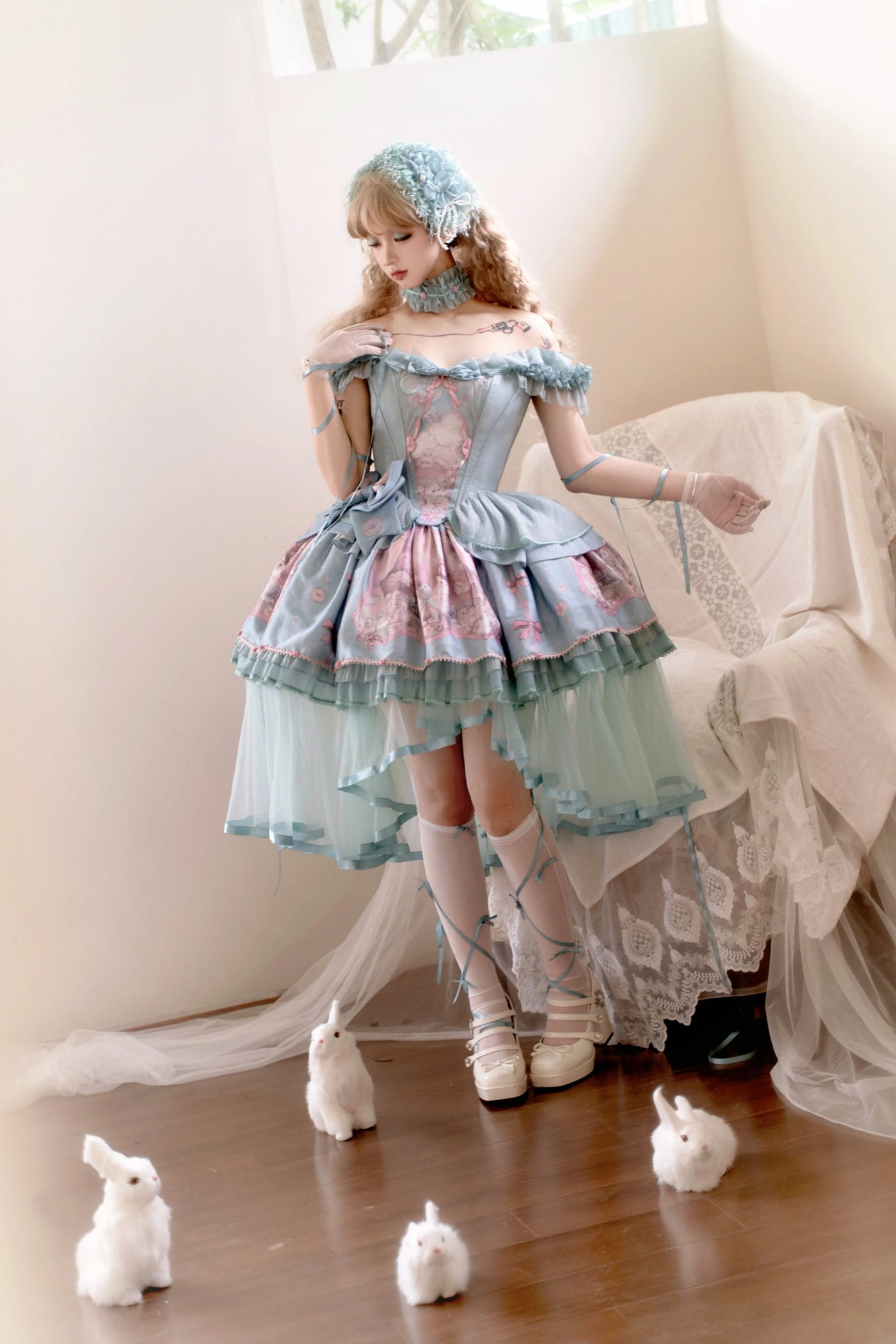 tonight - Lost Dreamland - Dreamcore Ballet Separates with Asymmetrical Vest and Skirt Options