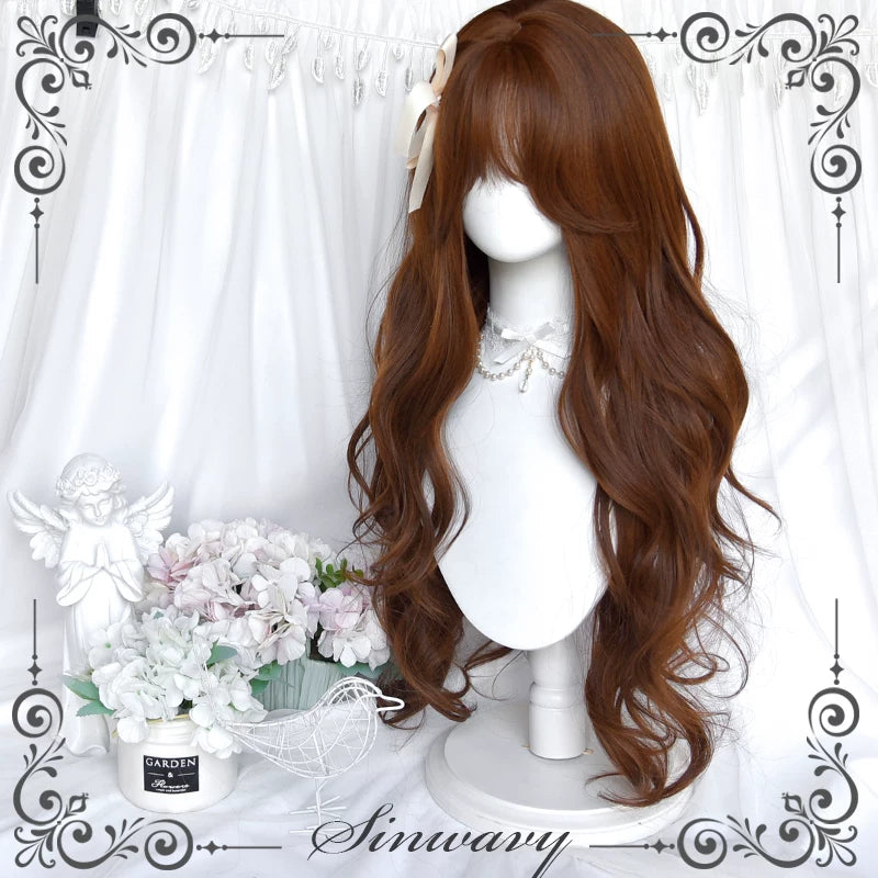 Sinwavy chestnut brown 80cm curly wig - view 4
