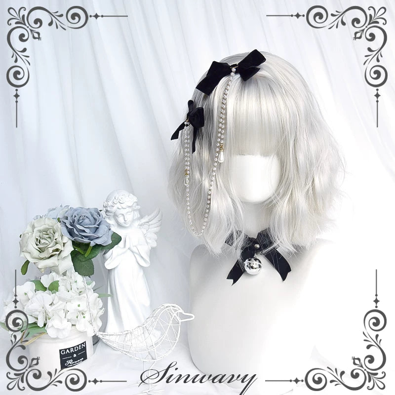 Sinwavy Tu Ji silver white curly Lolita wig - view 8