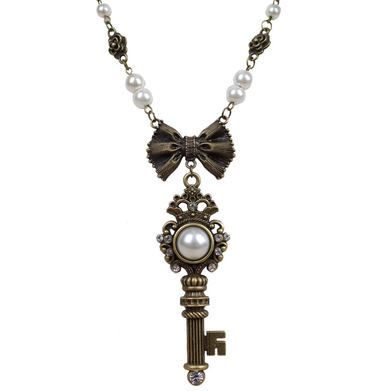 Rose of Sharon - Gothic Lolita Retro Pearl Necklace - Neckwear