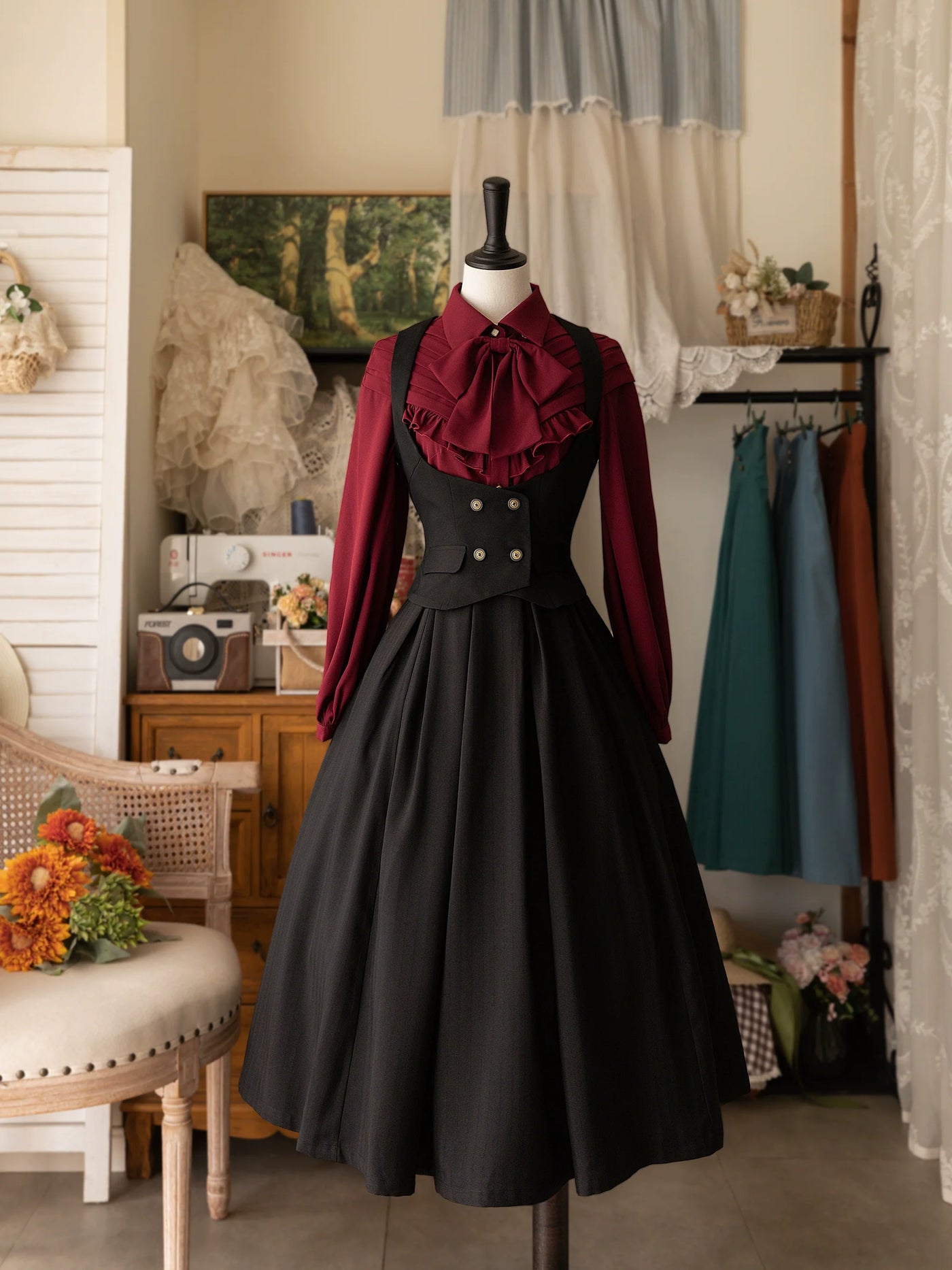 Forest Wardrobe - Forest basket - Classic Elegant Lolita SK Spring Autumn Versatile Skirt