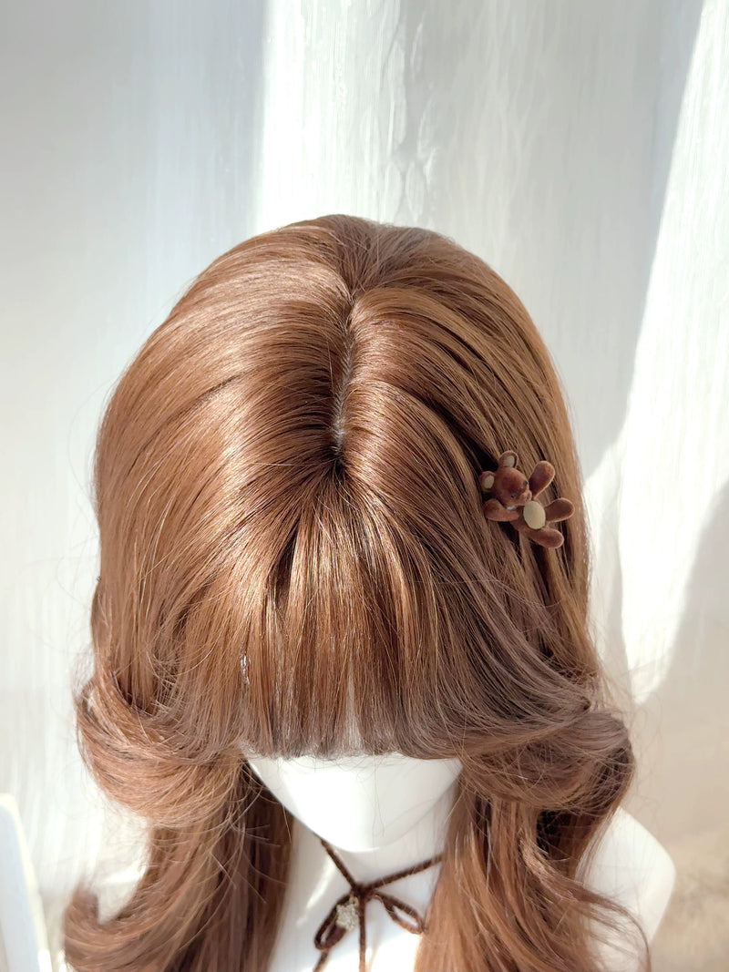 Kunkun Fish chocolate brown curly wig - view 3